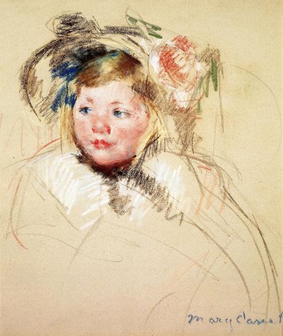 Sarah Looking Left, 1901 by Mary Cassatt